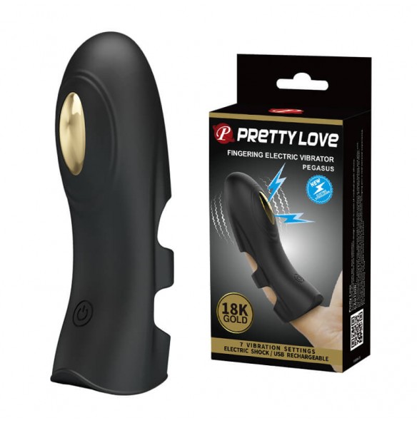 PRETTY LOVE - PEGASUS Electric Shock Finger Vibrator (Chargeable - Black) PRETTY LOVE - PEGASUS Electric Shock Finger Vibrator (Chargeable - Black)